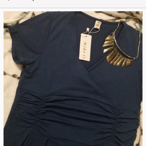 Blue midi dress - Picture 2 of 6